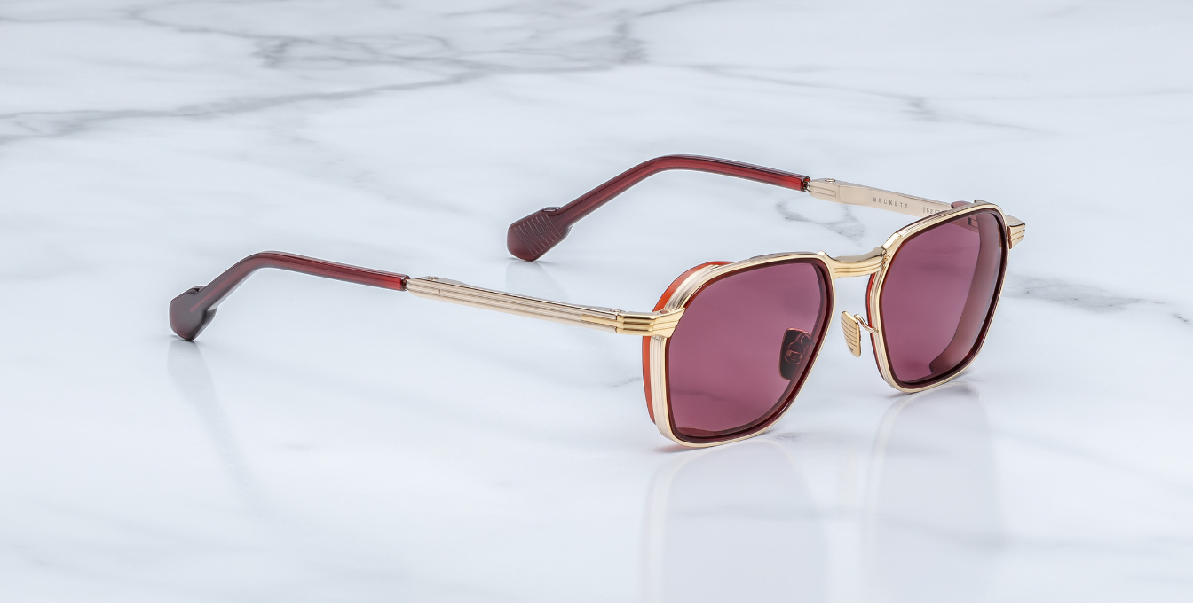 Jacques Marie Mage Beckett Sonnenbrille in Gold - limitierte, handgefertigte Luxusbrille 