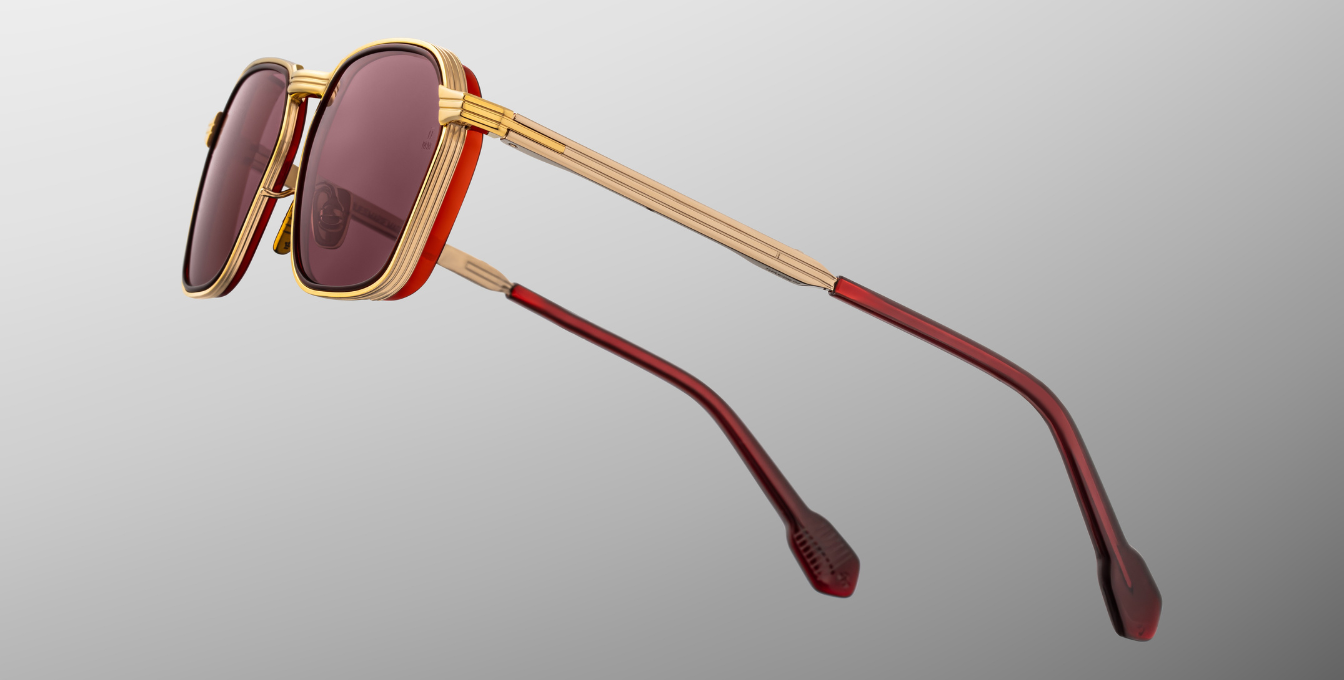 Jacques Marie Mage Beckett Sonnenbrille in Gold - limitierte, handgefertigte Luxusbrille 
