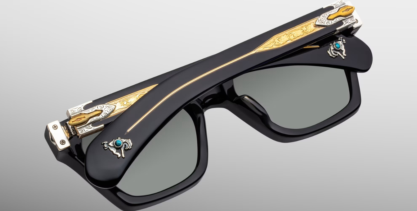 Jacques Marie Mage Last Frontier Sterett | Smoke | In-Store only Sonnenbrille in Rot und  Schwarz - limitierte, handgefertigte Luxusbrille