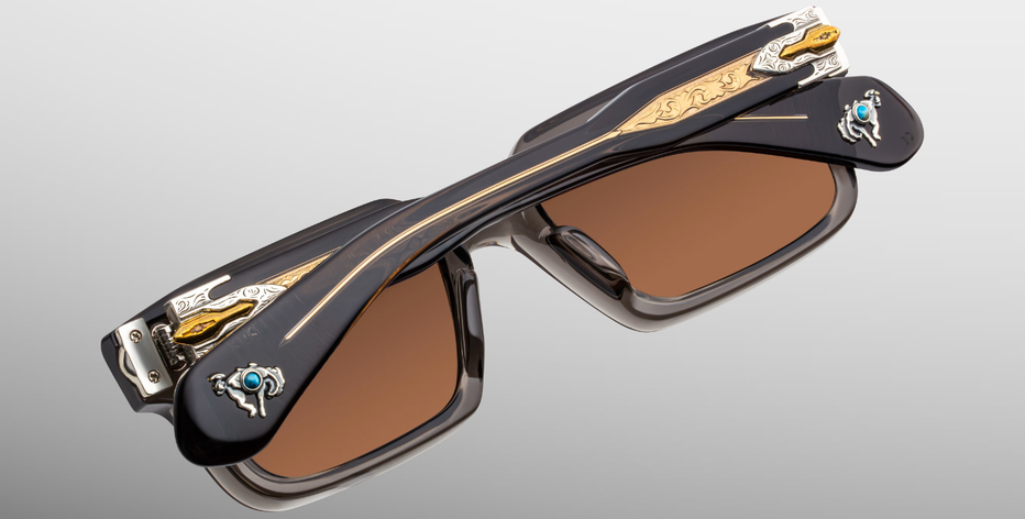 Jacques Marie Mage Last Frontier Belvedere Sunglasses in Tempest