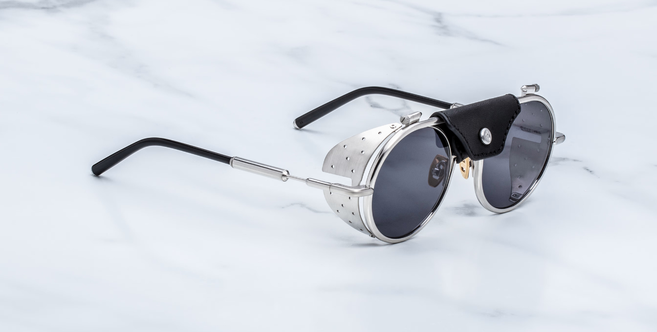 Jacques Marie Mage Sonnenbrille in Glacier in Silver - limitierte, handgefertigte Luxusbrille 