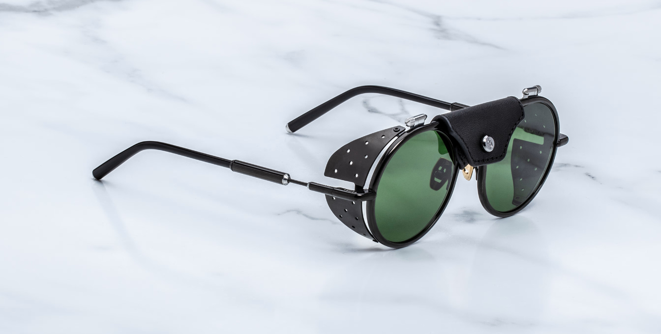 Jacques Marie Mage Sonnenbrille in Glacier in Black - limitierte, handgefertigte Luxusbrille 