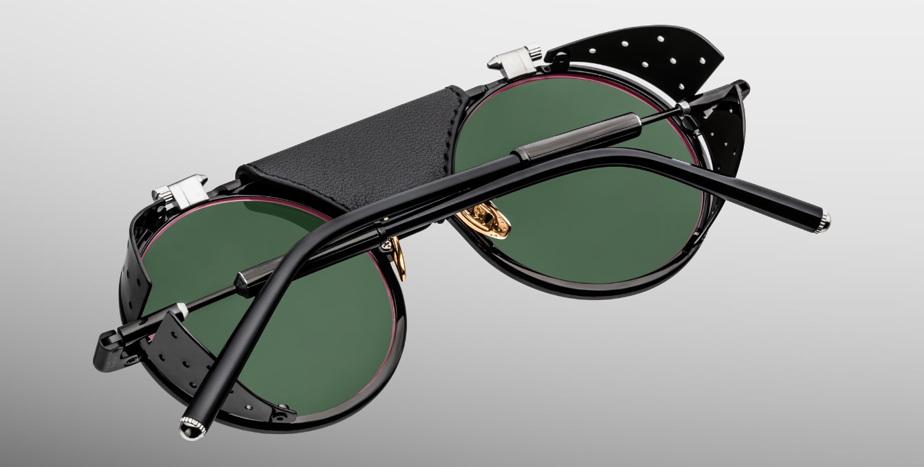 Jacques Marie Mage Sonnenbrille in Glacier in Black - limitierte, handgefertigte Luxusbrille 