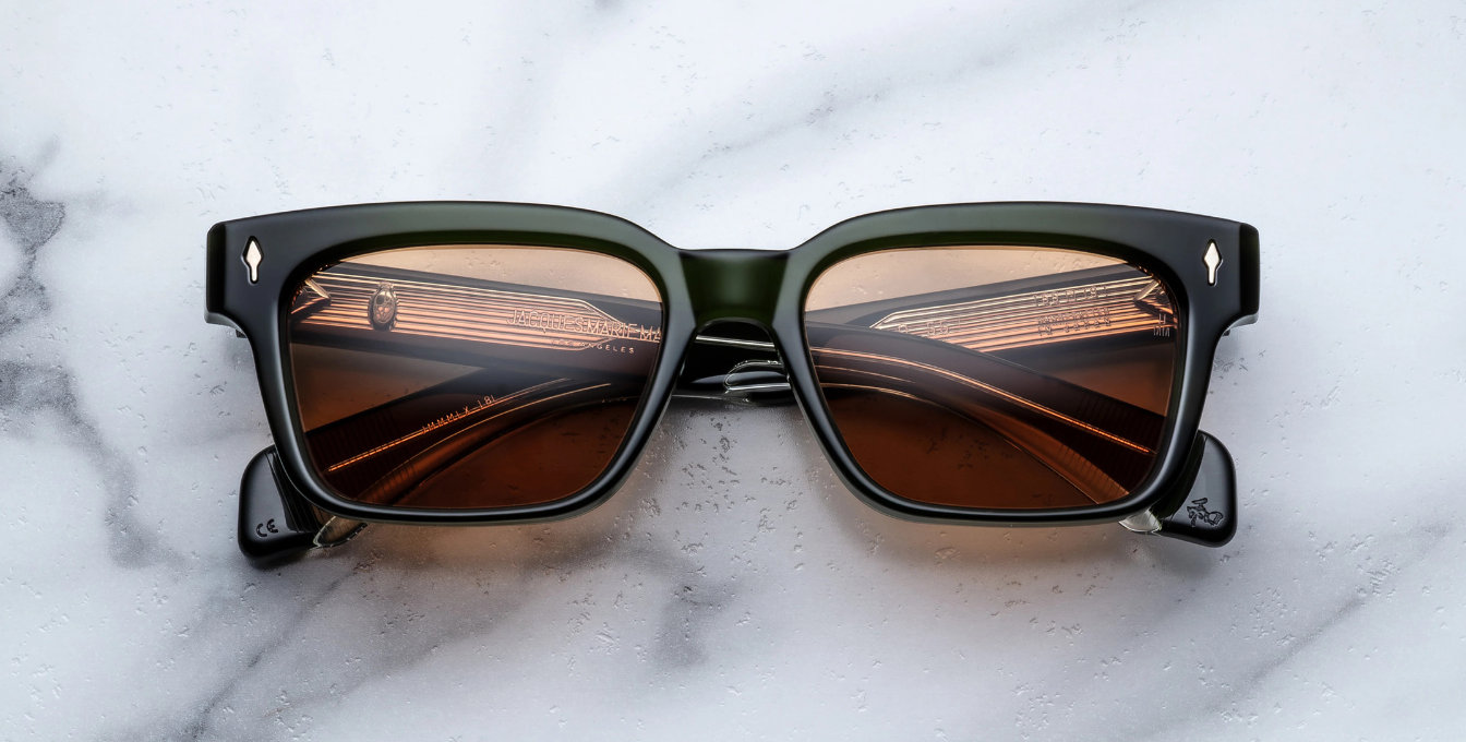 Jacques Marie Mage Molino 55 Borneo Sonnenbrille in Grün - limitierte, handgefertigte Luxusbrille aus Acetat