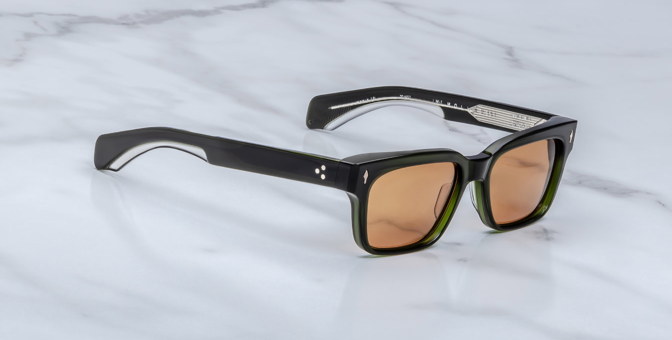 Jacques Marie Mage Molino 55 Borneo Sonnenbrille in Grün - limitierte, handgefertigte Luxusbrille aus Acetat