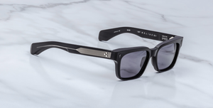 Jacques Marie Mage Molino 55 Raven Sonnenbrille in Schwarz - limitierte, handgefertigte Luxusbrille aus Acetat