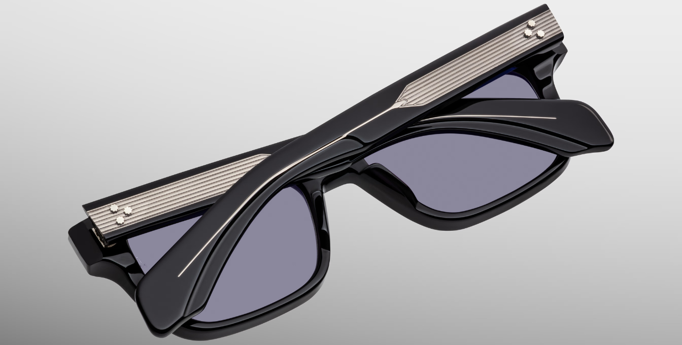 Jacques Marie Mage Molino 55 Raven Sonnenbrille in Schwarz - limitierte, handgefertigte Luxusbrille aus Acetat