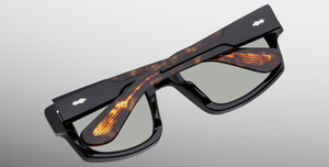 Jacques Marie Mage - Muhammed Ali Kollektion - Louisville Noir Eckige Sonnenbrille in Schwarz - limitierte, handgefertigte Luxusbrille aus Japan