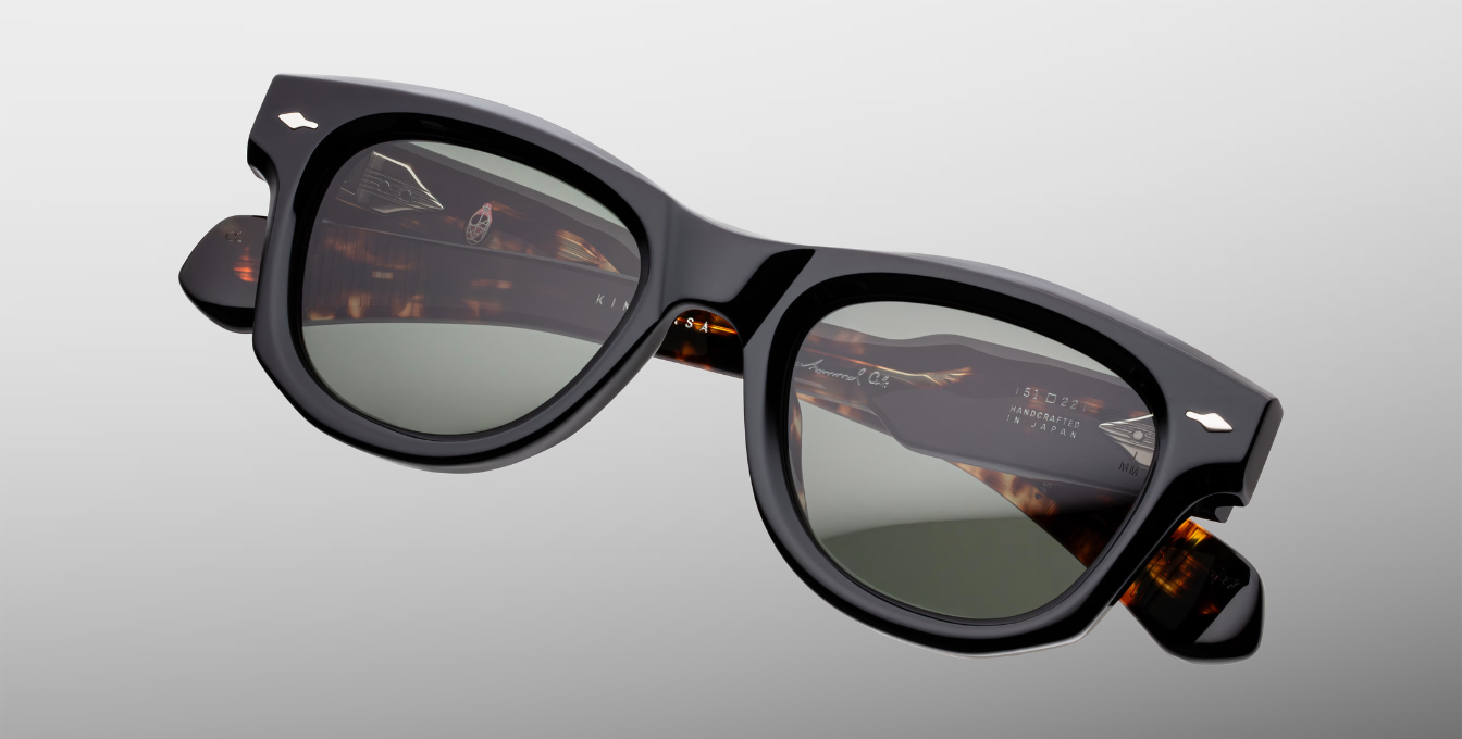 Jacques Marie Mage - Muhammed Ali Kollektion - Runde Kinshansa Noir Sonnenbrille in Schwarz - limitierte, handgefertigte Luxusbrille aus Japan
