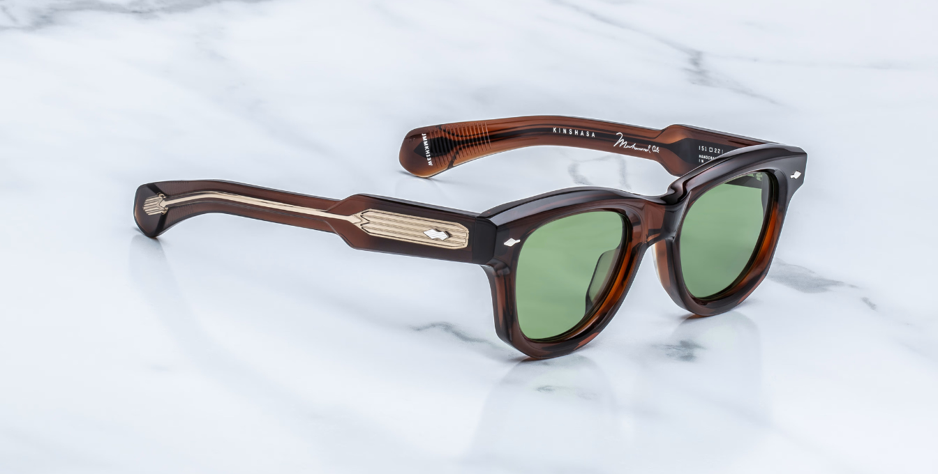 Jacques Marie Mage - Muhammed Ali Kollektion - Kinshansa Zoltar Sonnenbrille in Braun - limitierte, handgefertigte Luxusbrille aus Japan