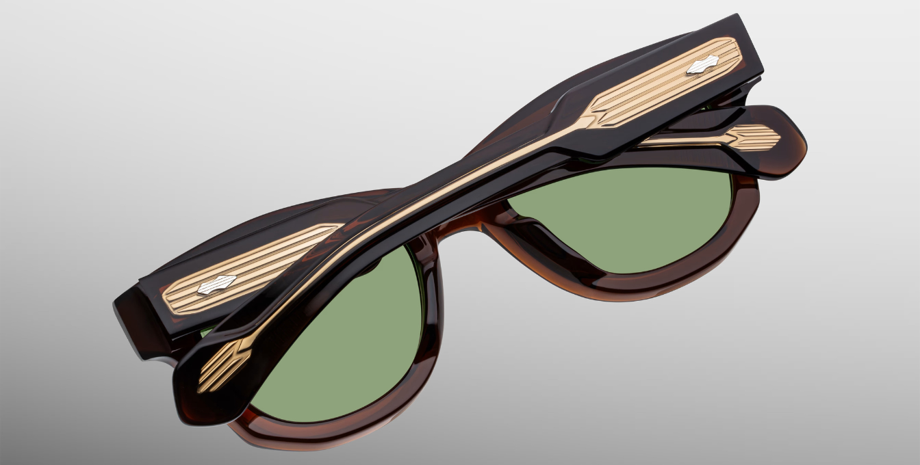 Jacques Marie Mage - Muhammed Ali Kollektion - Kinshansa Zoltar Sonnenbrille in Braun - limitierte, handgefertigte Luxusbrille aus Japan