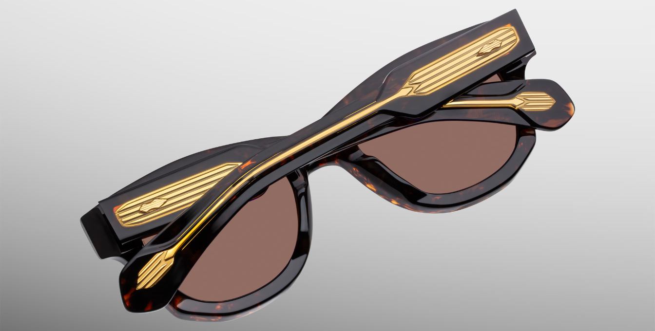 Jacques Marie Mage - Muhammed Ali Kollektion - Kinshansa Agar Sonnenbrille in Braun - limitierte, handgefertigte Luxusbrille aus Japan