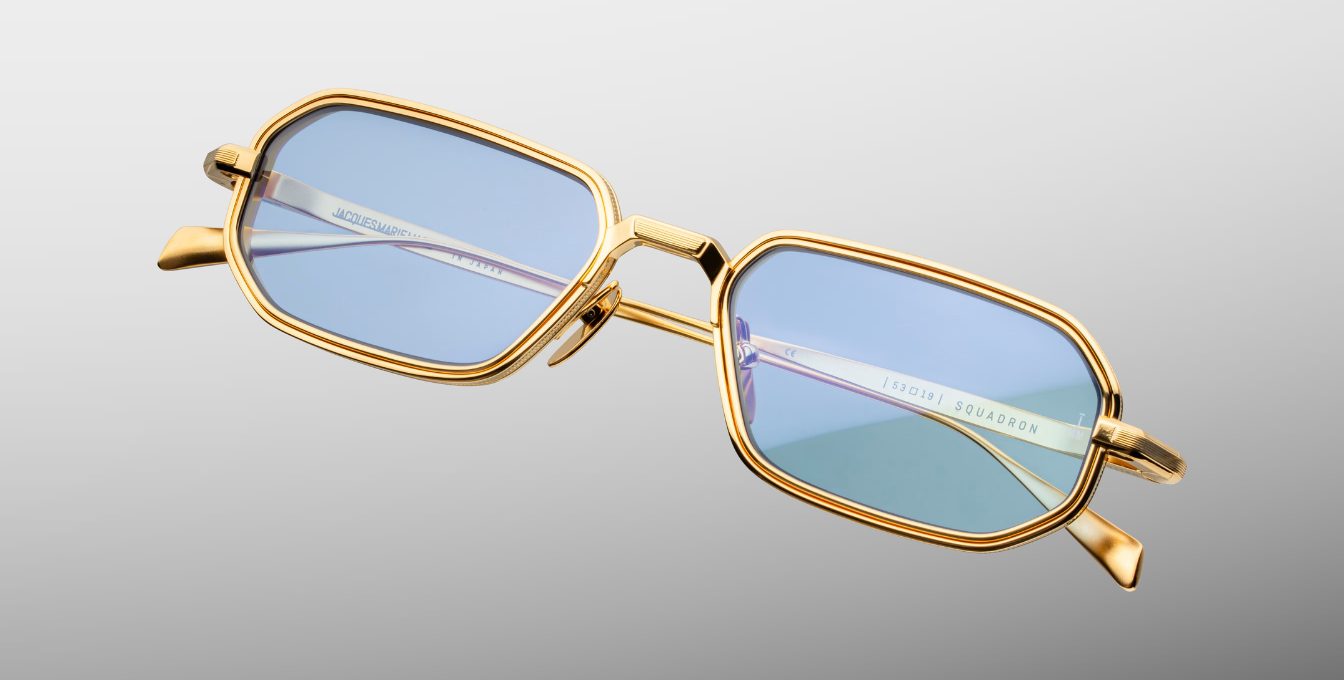 Jacques Marie Mage Squadron Ciel Sonnenbrille in Gold - limitierte, handgefertigte Luxusbrille