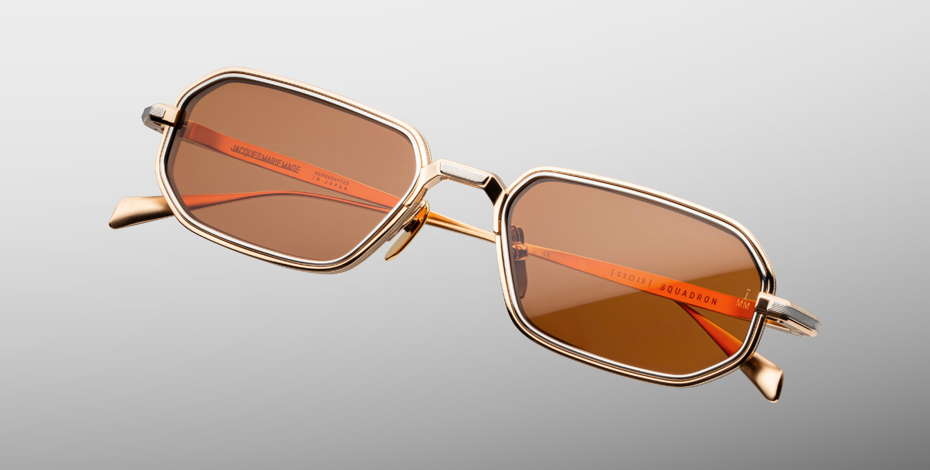 Jacques Marie Mage Squadron Darjeeling Sonnenbrille in Gold - limitierte, handgefertigte Luxusbrille