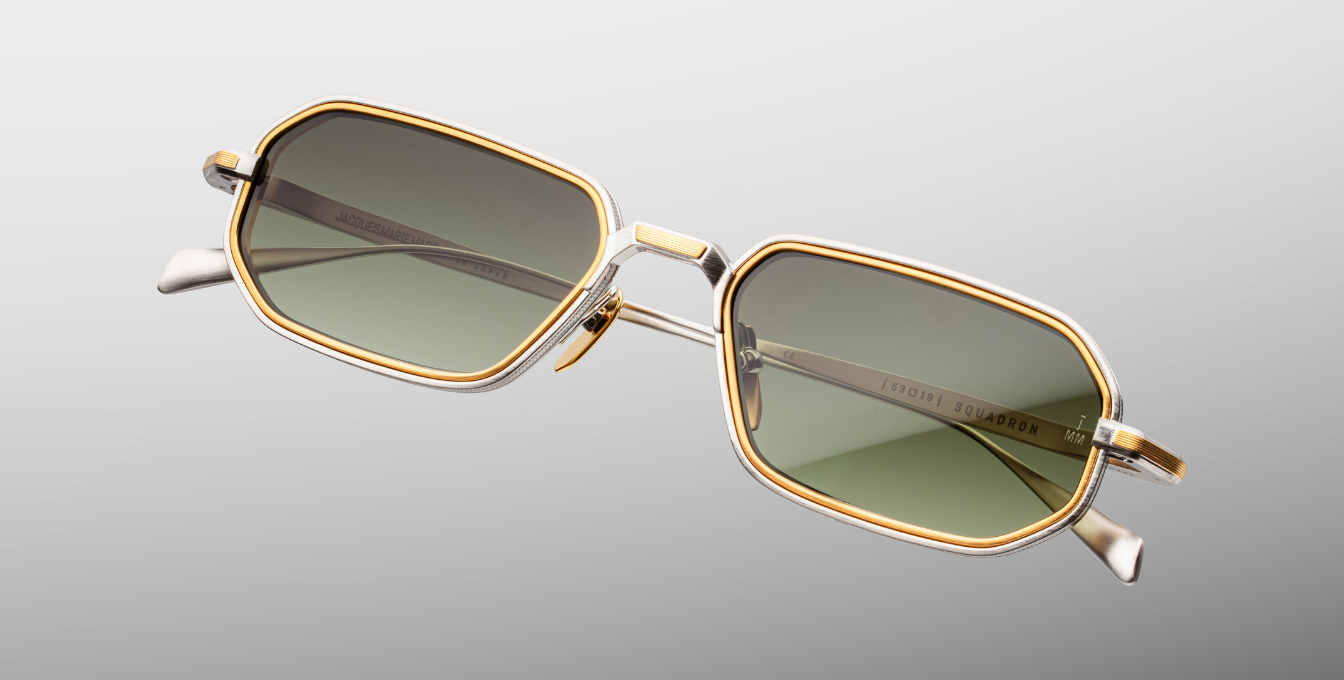 Jacques Marie Mage Squadron Silver Sonnenbrille in Silber - limitierte, handgefertigte Luxusbrille