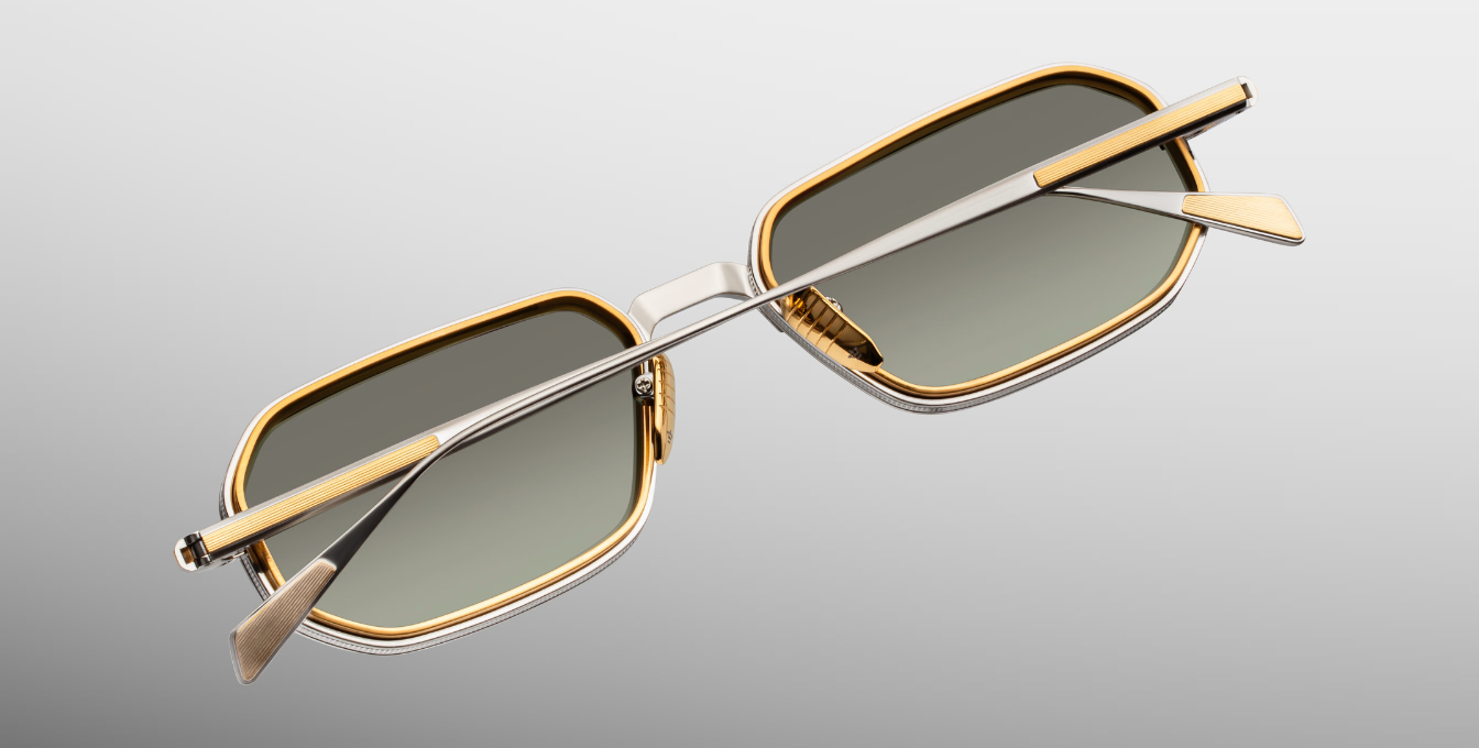 Jacques Marie Mage Squadron Silver Sonnenbrille in Silber - limitierte, handgefertigte Luxusbrille
