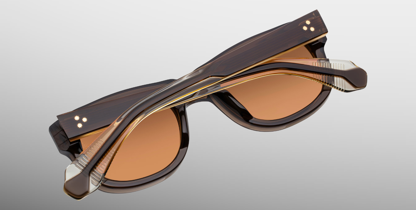 Jacques Marie Mage Amilcar London Sonnenbrille in Braun - limitierte, handgefertigte Luxusbrille