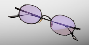 Jacques Marie Mage Violet | Corbeau Sonnenbrille in Schwarz - limitierte, runde und handgefertigte Luxusbrille 