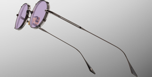 Jacques Marie Mage Violet | Corbeau Sonnenbrille in Schwarz - limitierte, runde und handgefertigte Luxusbrille 