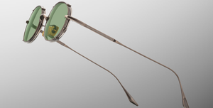 Jacques Marie Mage Violet | Antique Silver Sonnenbrille in Silber - limitierte, handgefertigte Luxusbrille in Oval