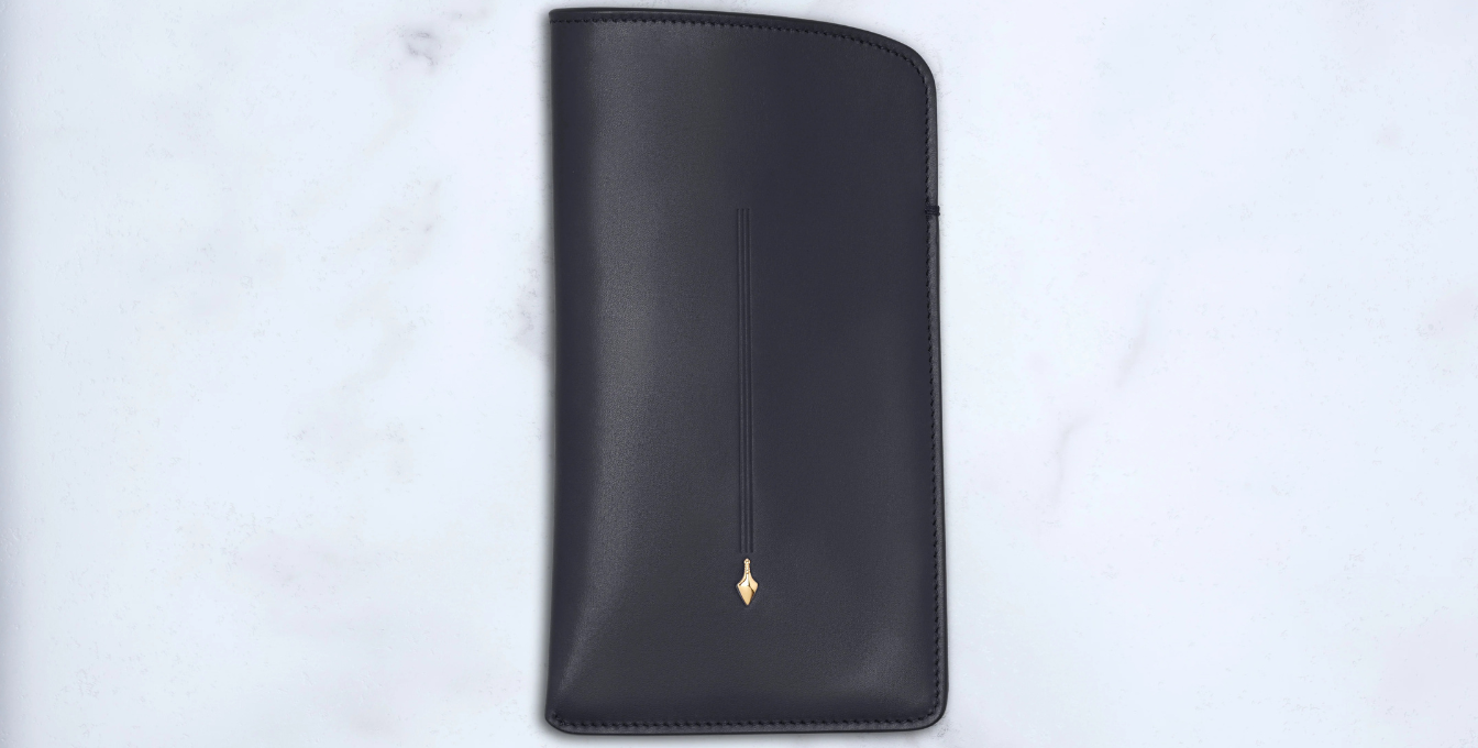 Jacques Marie Mage Circa Slip Case in Navy