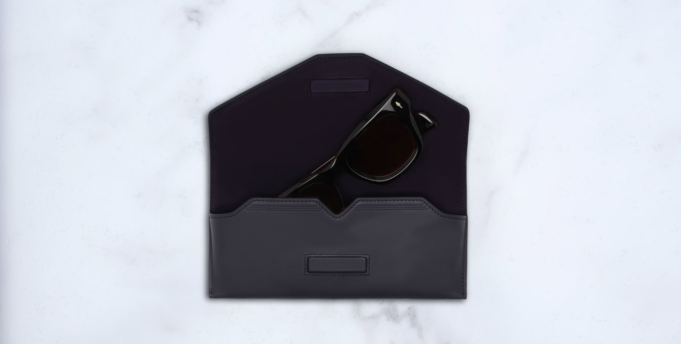 Jacques Marie Mage Circa Envelope Case in Navy