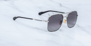 Jacques Marie Mage 1980 Stanley Kubrick Kollektion in Silver - limitierte, handgefertigte Luxusbrille in Aviator Form