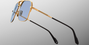 Jacques Marie Mage 1980 Stanley Kubrick Kollektion in Ciel - limitierte, handgefertigte Luxusbrille in Aviator Form