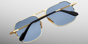 Jacques Marie Mage 1980 Stanley Kubrick Kollektion in Ciel - limitierte, handgefertigte Luxusbrille in Aviator Form