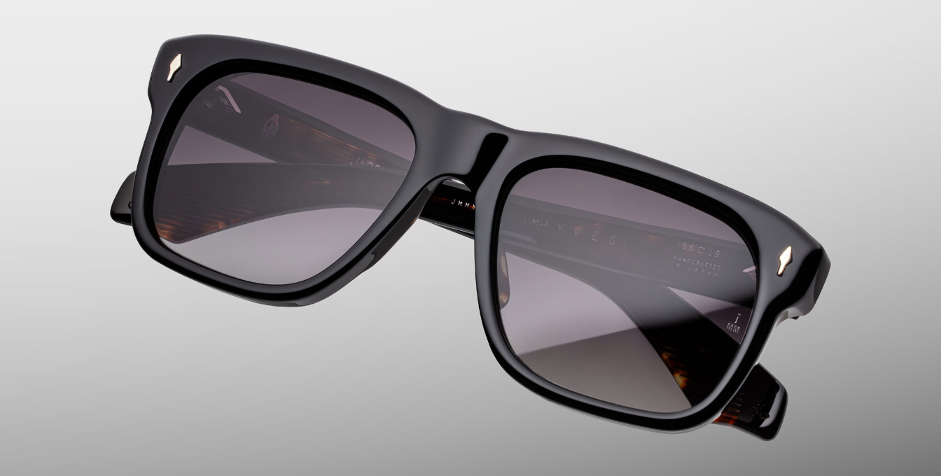 Jacques Marie Mage Yves Noir 11 Sonnenbrille in Schwarz - limitierte, handgefertigte Luxusbrille in Eckig