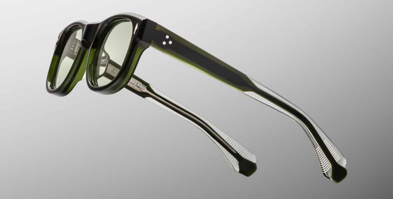 Jacques Marie Mage Amilcar Borneo Sonnenbrille in Schwarz - limitierte, handgefertigte Luxusbrille mit runder Form