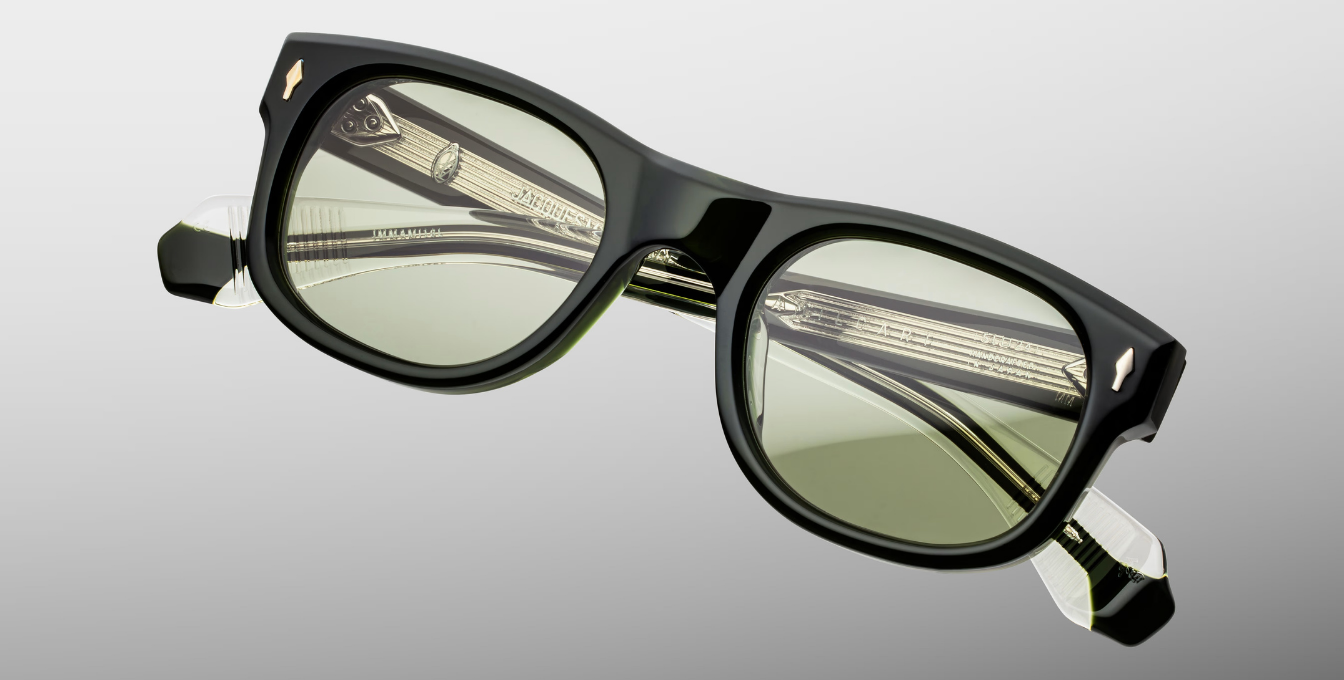 Jacques Marie Mage Amilcar Borneo Sonnenbrille in Schwarz - limitierte, handgefertigte Luxusbrille mit runder Form