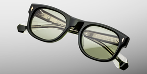 Jacques Marie Mage Amilcar Borneo Sonnenbrille in Schwarz - limitierte, handgefertigte Luxusbrille mit runder Form