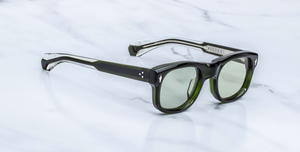 Jacques Marie Mage Amilcar Borneo Sonnenbrille in Schwarz - limitierte, handgefertigte Luxusbrille mit runder Form