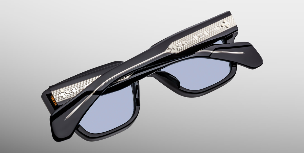 Jacques Marie Mage Fellini Obscure Sonnenbrille in Schwarz - limitierte, handgefertigte Luxusbrille 