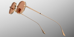 Ovale Jacques Marie Mage Violet | Darjeeling Sonnenbrille in Gold & Silber - limitierte, handgefertigte Luxusbrille