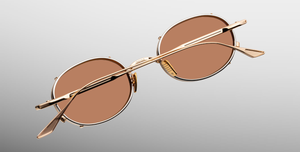 Ovale Jacques Marie Mage Violet | Darjeeling Sonnenbrille in Gold & Silber - limitierte, handgefertigte Luxusbrille