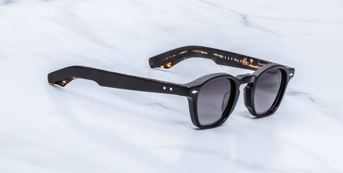 Runde Jacques Marie Mage Zephirin Noir 11 Sonnenbrille in Schwarz - limitierte, handgefertigte Luxusbrille aus Japan