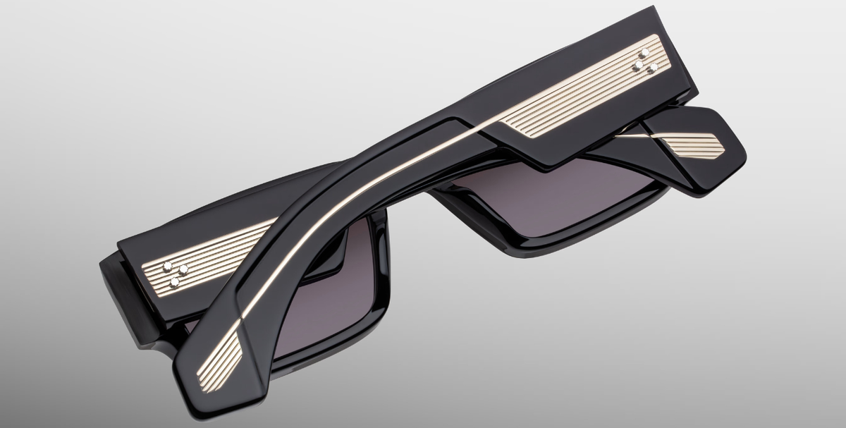 Jacques Marie Mage Engel | Bloodstone Sonnenbrille in Schwarz - limitierte, handgefertigte Luxusbrille aus Japan