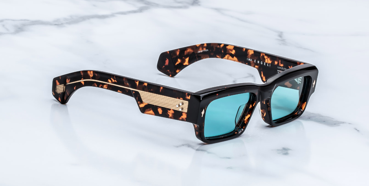 Jacques Marie Mage Engel | Aegen Sonnenbrille in Braun - limitierte, handgefertigte Luxusbrille aus Japan