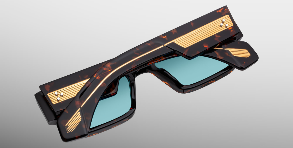 Jacques Marie Mage Engel | Aegen Sonnenbrille in Braun - limitierte, handgefertigte Luxusbrille aus Japan
