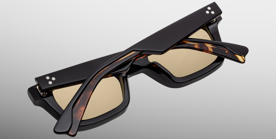 JMM Casablanca Cherry luxury sunglasses in black and brown lenses