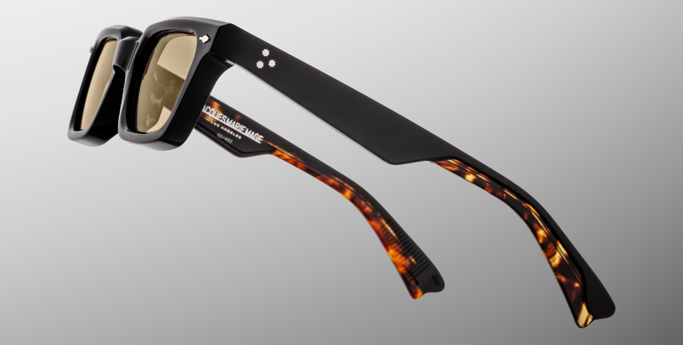 JMM Casablanca Noir Luxussonnenbrille in Schwarz und braunen Gläsern in limitierter Auflage
