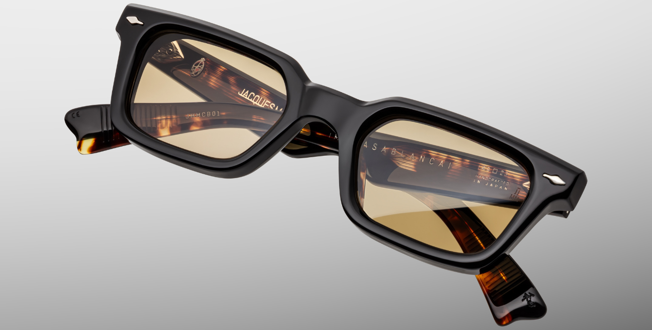 JMM Casablanca Noir Luxussonnenbrille in Schwarz und braunen Gläsern in limitierter Auflage