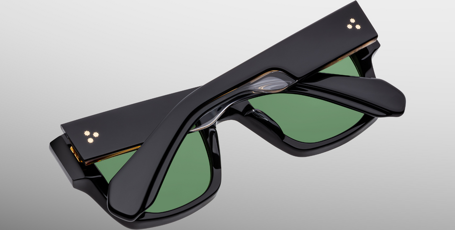 JMM Enzo Etna luxury sunglasses in black and green lenses, limited