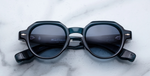 Jacques Marie Mage Pontian | Indigo aviator Sonnebrille mit blauem Rahmen und blauen Gläsern