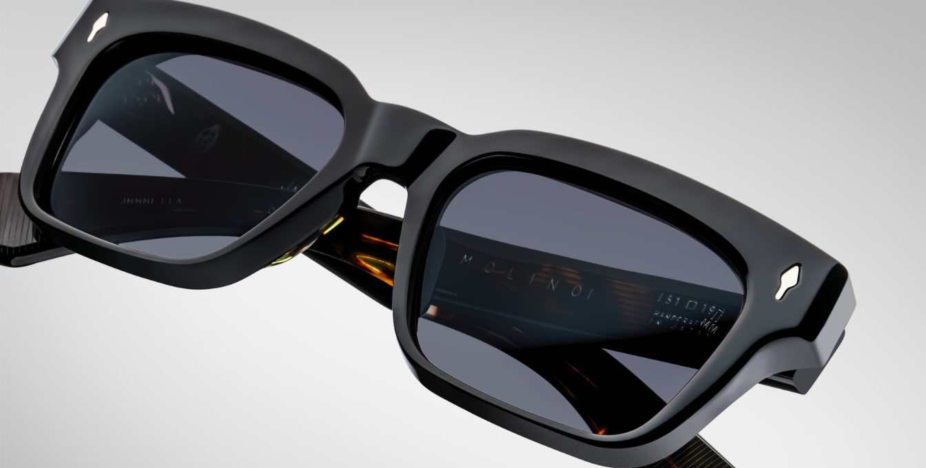 Jacques Marie Mage Molino Noir 11 Luxussonnenbrille mit schwarzem Rahmen und schwarzen Gläsern