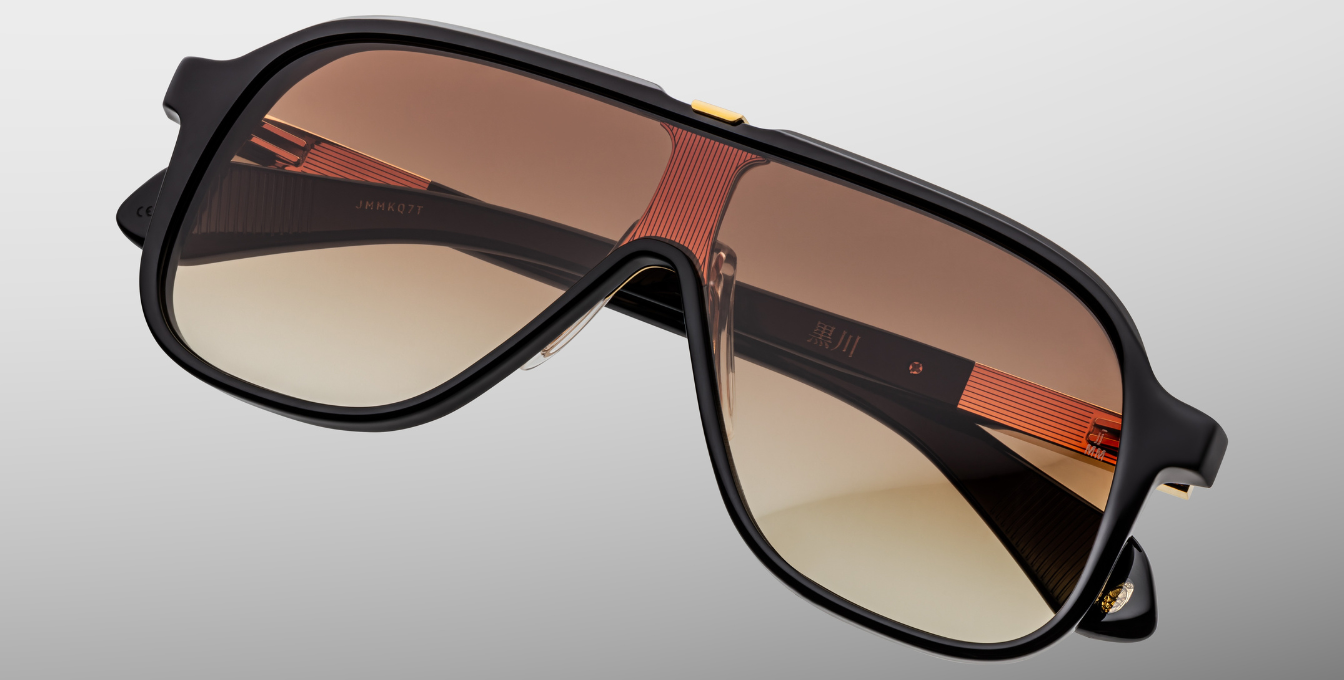 JMM Kurokawa Beluga Luxussonnenbrille in Schwarz mit braunen Gläsern in limitierter Auflage
