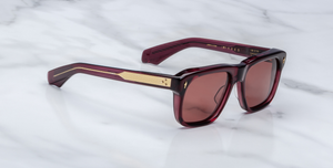 Jacques Marie Mage Yves Amarena Sonnenbrille in Rot - limitierte, handgefertigte Luxusbrille