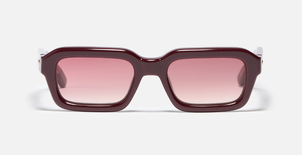 John Dalia P15 | C182 - Luxussonnenbrille mit rosegoldenem Rahmen und rosé Gläsern.